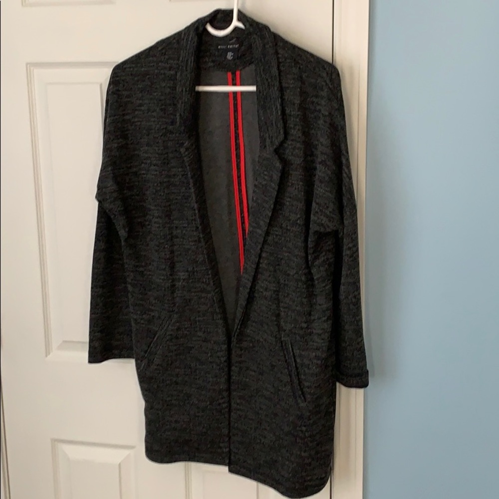 Black and grey sweater jacket